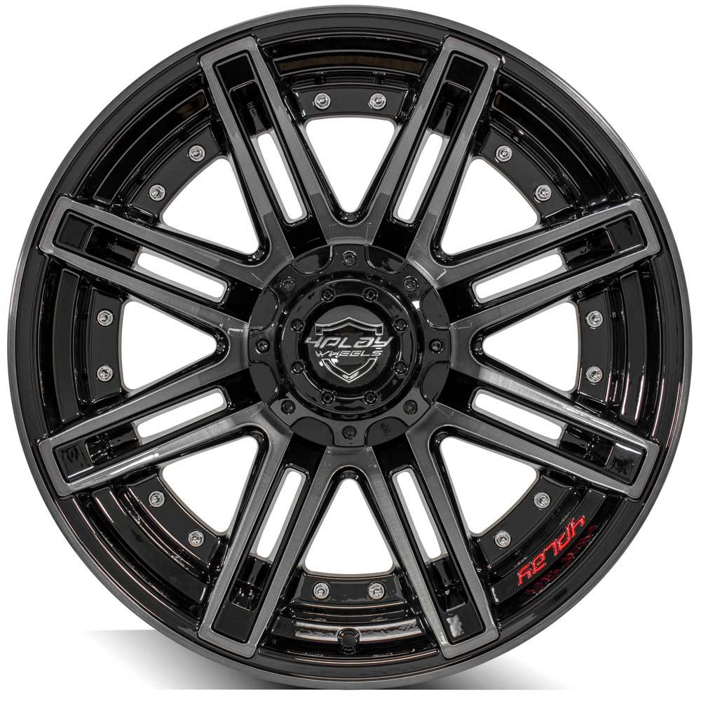 4PLAY Gen2 4P08 20x10 6x135mm & 6x5.5" -18et in Brushed Black-SR1 Performance