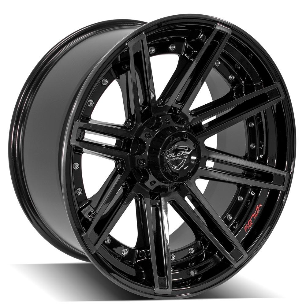 4PLAY Gen2 4P08 22x10 6x135mm & 6x5.5" -18et in Brushed Black-SR1 Performance