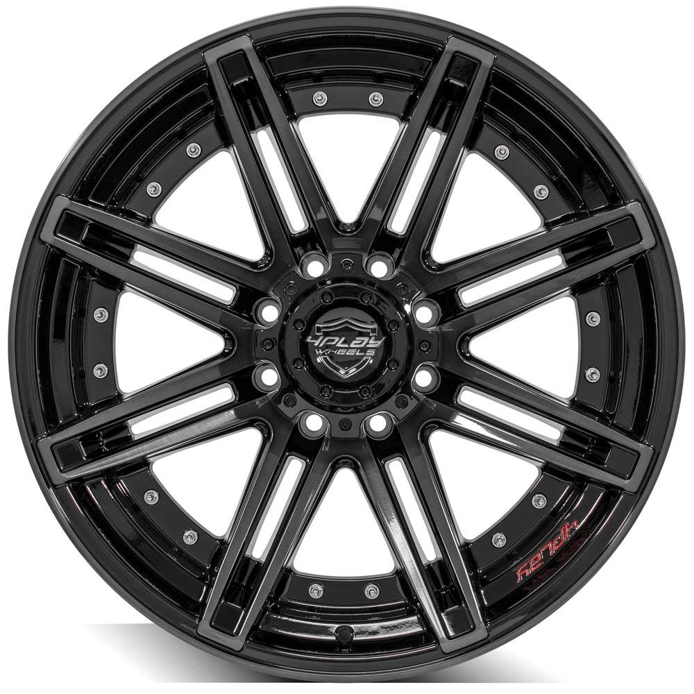 4PLAY Gen2 4P08 22x10 8x180mm -24et in Brushed Black-SR1 Performance