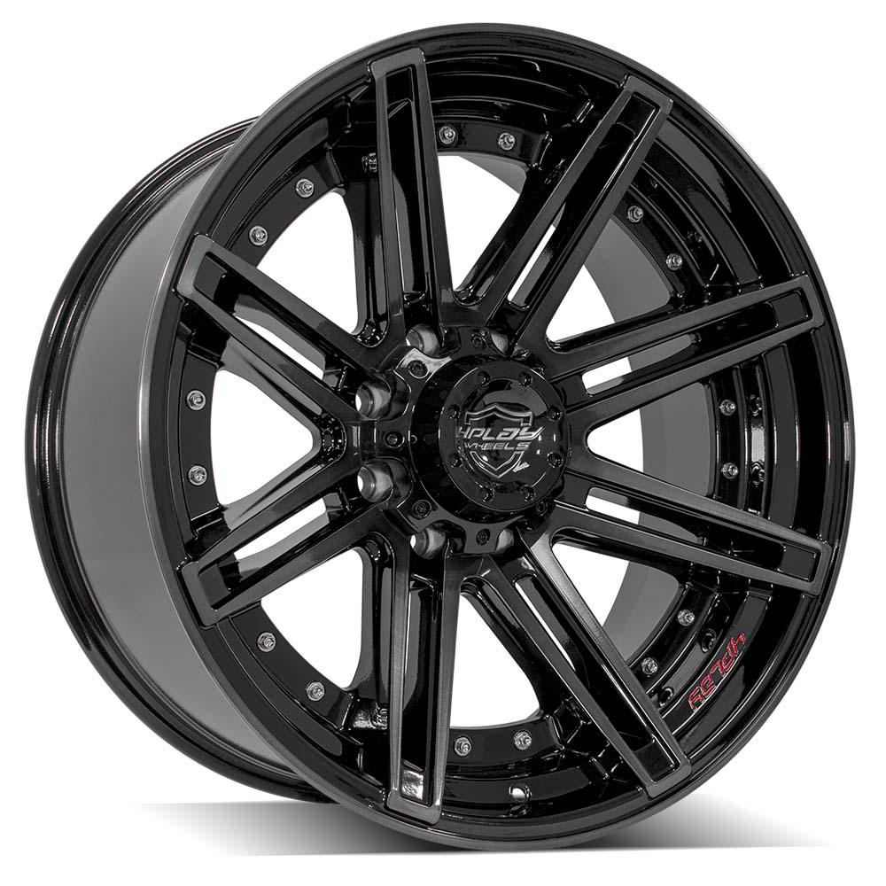 4PLAY Gen2 4P08 22x10 8x6.5" -24et in Brushed Black-SR1 Performance
