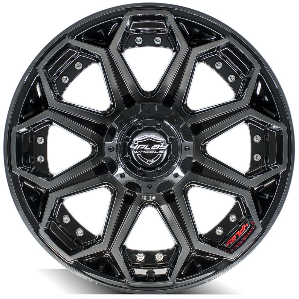 4PLAY Gen2 4P80R 20x9 6x135mm & 6x5.5" +0et in Brushed Black-SR1 Performance