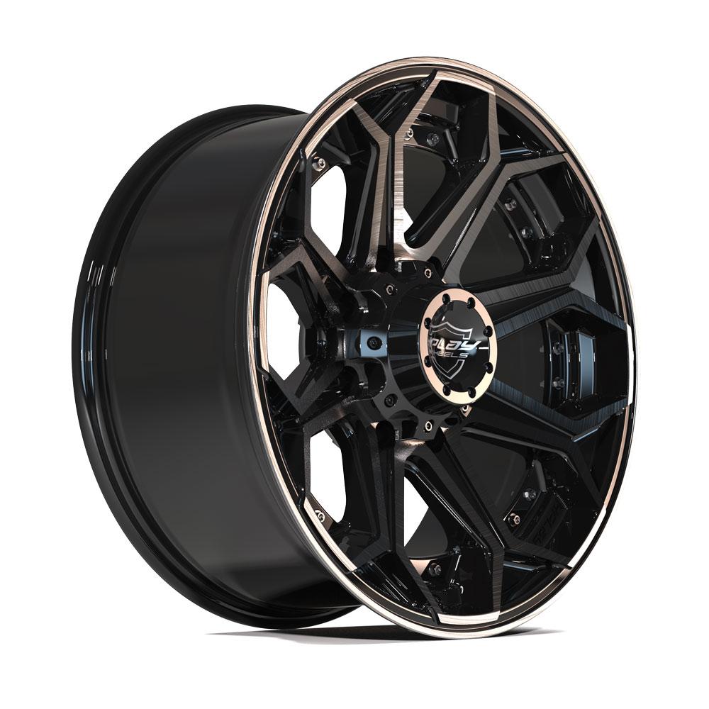 4PLAY Gen2 4P80R 20x9 8x6.5" +0et in Brushed Black-SR1 Performance