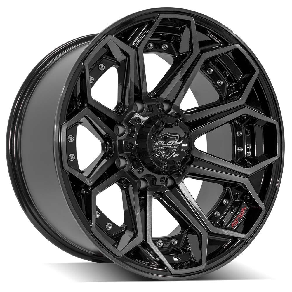 4PLAY Gen2 4P80R 20x10 8x180mm -24et in Brushed Black-SR1 Performance