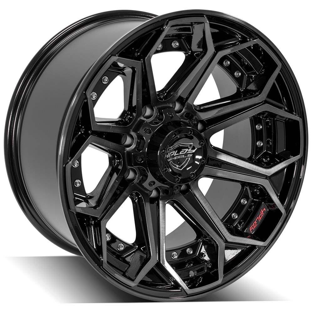 4PLAY Gen2 4P80R 20x10 8x6.5" -24et in Brushed Black-SR1 Performance