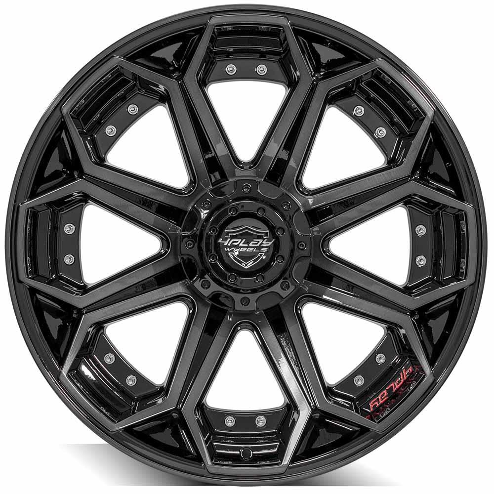 4PLAY Gen2 4P80R 22x10 6x135mm & 6x5.5" -18et in Brushed Black-SR1 Performance