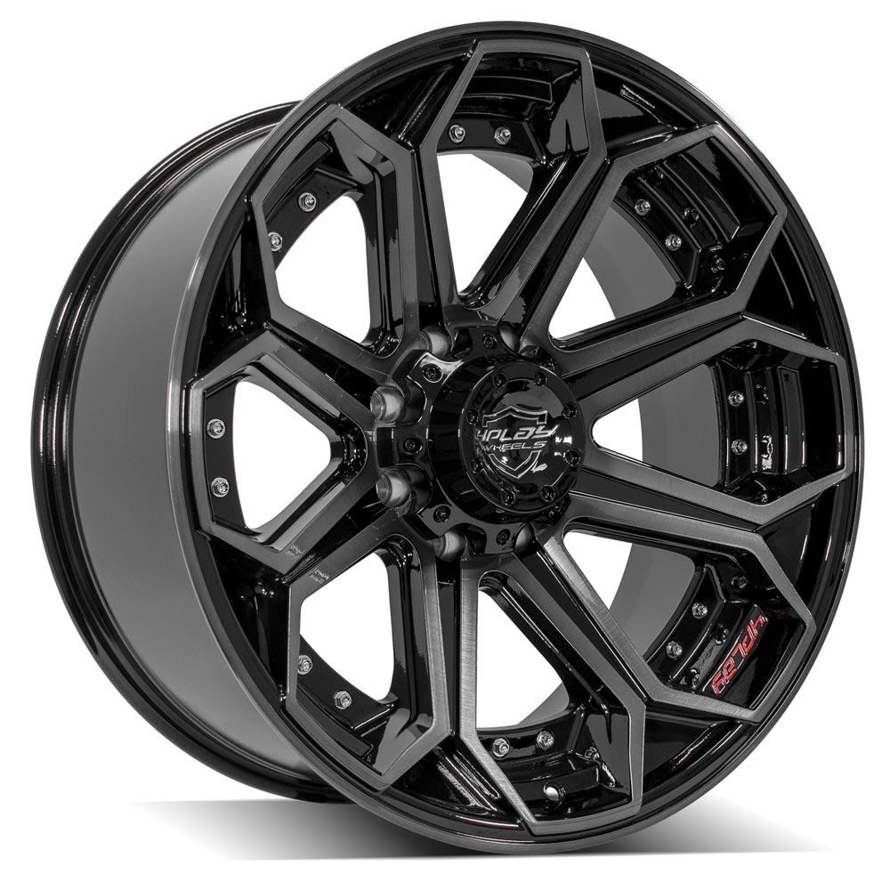 4PLAY Gen2 4P80R 22x10 8x6.5" -24et in Brushed Black-SR1 Performance