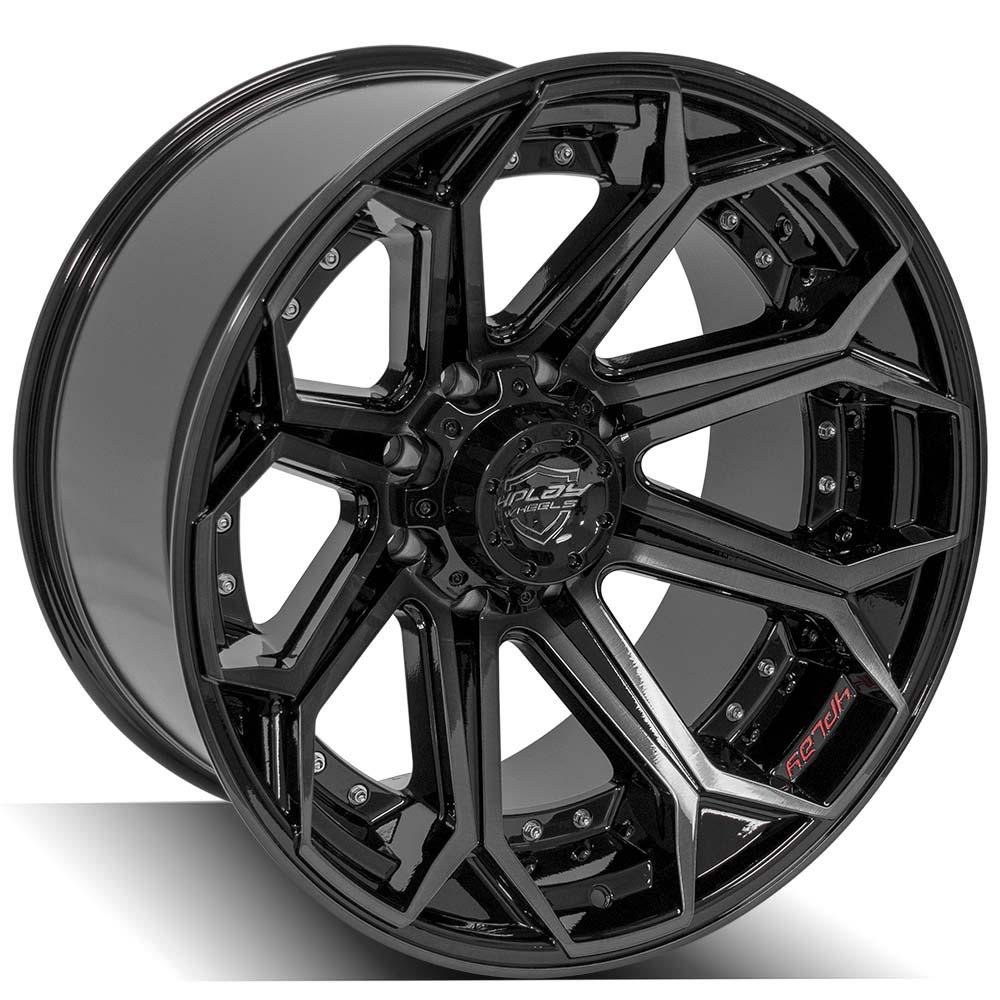 4PLAY Gen2 4P80R 22x12 8x180mm -44et in Brushed Black-SR1 Performance