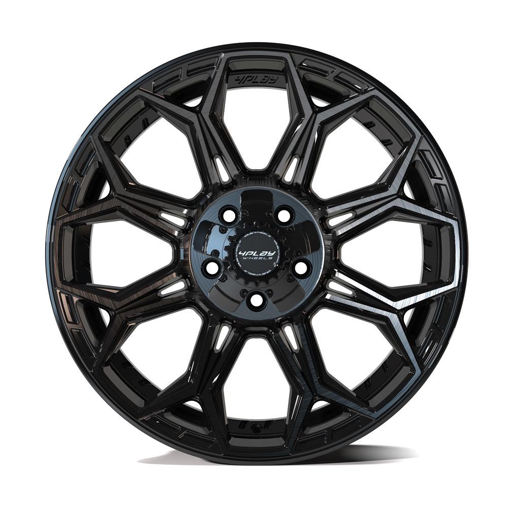 4PLAY Gen3 4P83 20x9 5x5" & 5x5.5" +0et in Brushed Black-SR1 Performance