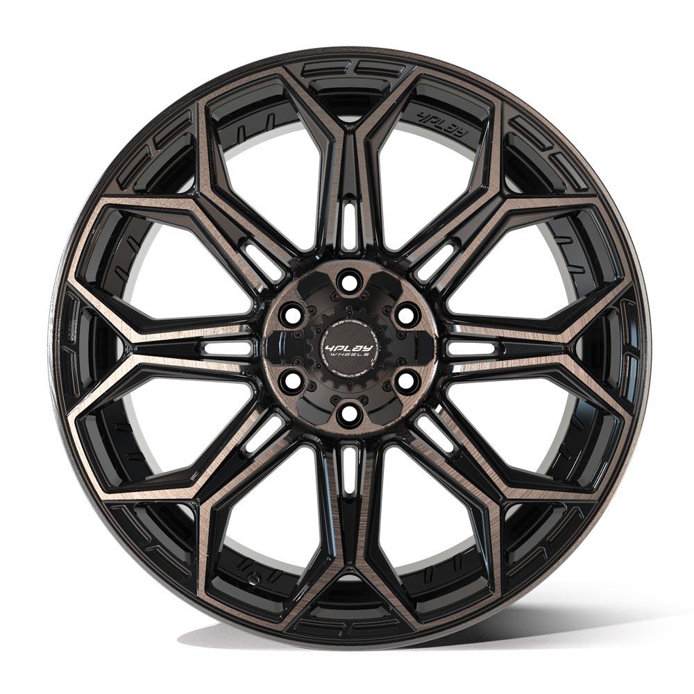 4PLAY Gen3 4P83 24x10 6x135mm & 6x5.5" +18et in Brushed Black-SR1 Performance