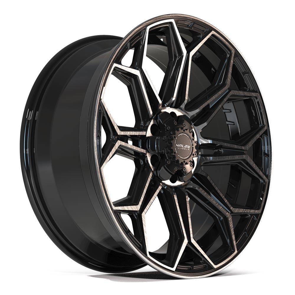 4PLAY Gen3 4P83 24x10 6x135mm & 6x5.5" +18et in Brushed Black-SR1 Performance