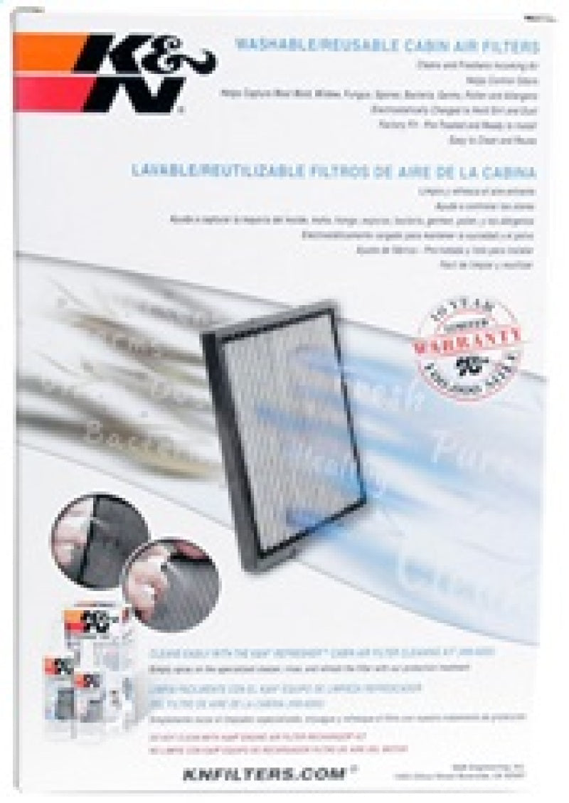 K&N 04-15 Nissan Titan 5.6L V8 F/I Cabin Air Filter-SR1 Performance