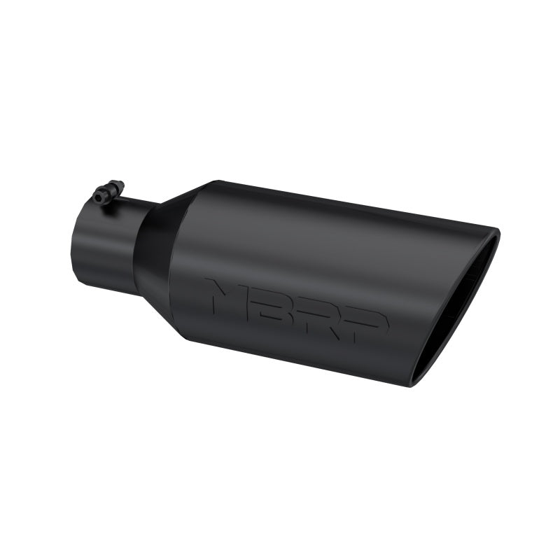 MBRP Universal Exhaust Tip 7in O.D. Rolled End 4in Inlet 18in Length - Black-SR1 Performance