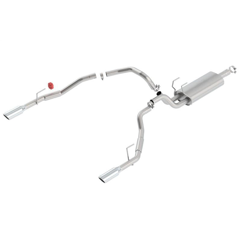 Borla 09-13 Dodge RAM 1500 5.7L CC/SB w/Fact Sngl Exh C/B 3x2.5in Single Round Rolled Split Rear-SR1 Performance