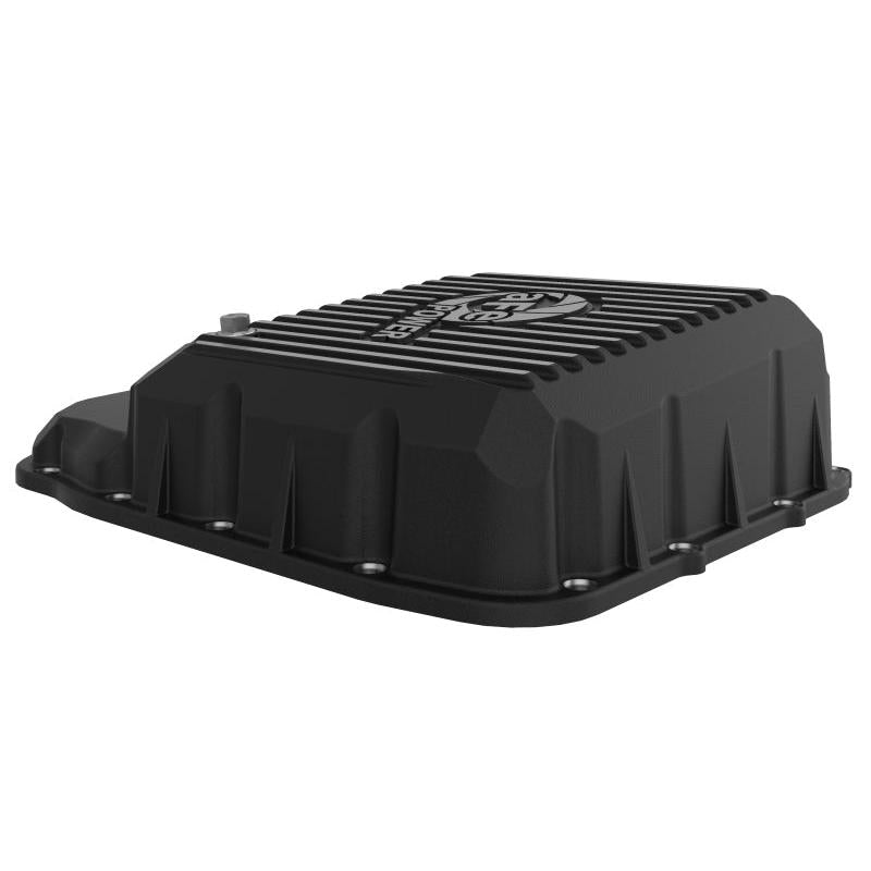aFe Transmission Pan (Black w/ Machined Fins) 13-19 Dodge Diesel Trucks L6-6.7L (td)-SR1 Performance