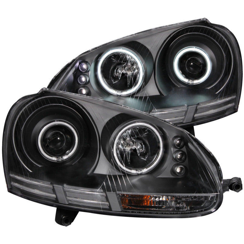 ANZO 2006-2009 Volkswagen Rabbit Projector Headlights w/ Halo Black (CCFL)-SR1 Performance