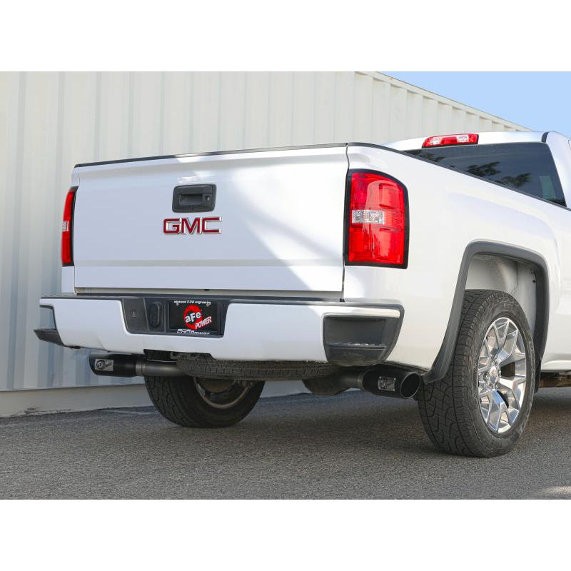 aFe Gemini XV 3in 304 SS Cat-Back Exhaust w/ Cutout 09-18 GM Trucks 4.3L/4.8L/5.3L w/ Black Tips-SR1 Performance