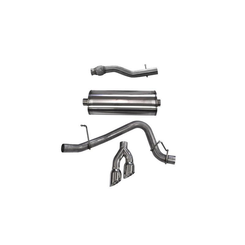 Corsa 2015-2020 GMC Yukon XL 1500 5.3L V8 3in Cat-Back Single Side Exit Twin 4in Polished Tips-SR1 Performance