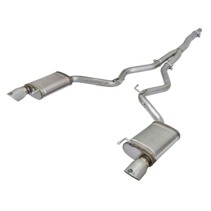 aFe MACHForce XP Exhausts Cat-Back SS-304 EXH w/ Polished Tips 15-16 Ford Mustang EcoBoost 2.3L (t)-SR1 Performance