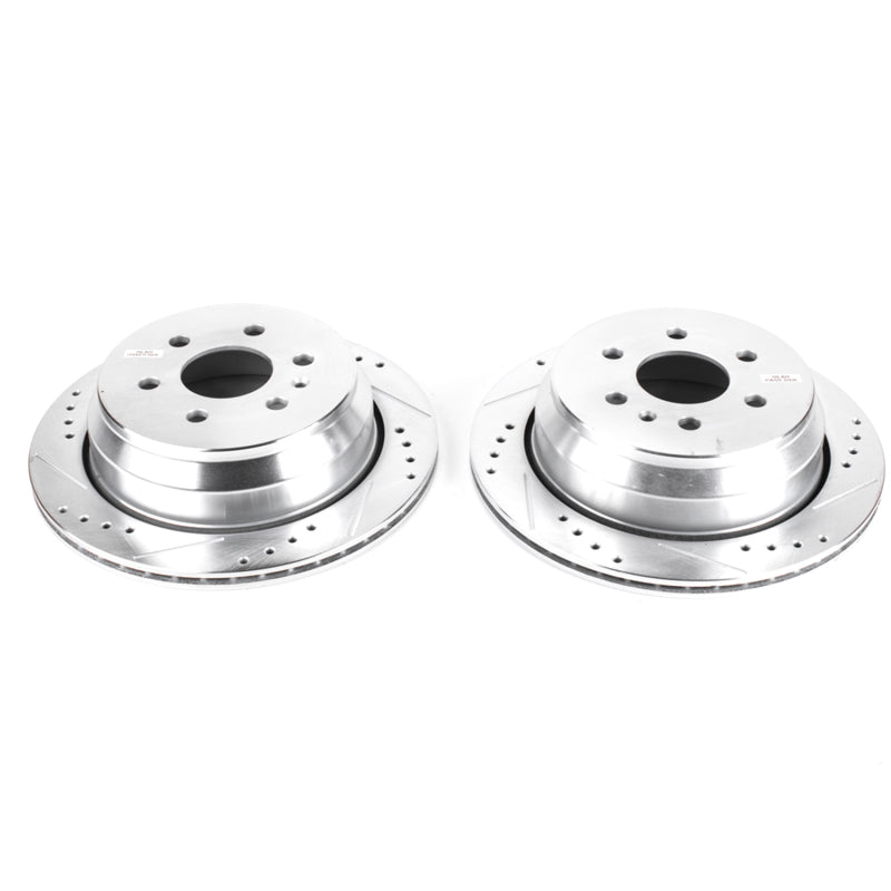 Power Stop 15-19 Chevrolet Colorado Rear Evolution Drilled & Slotted Rotors - Pair-SR1 Performance