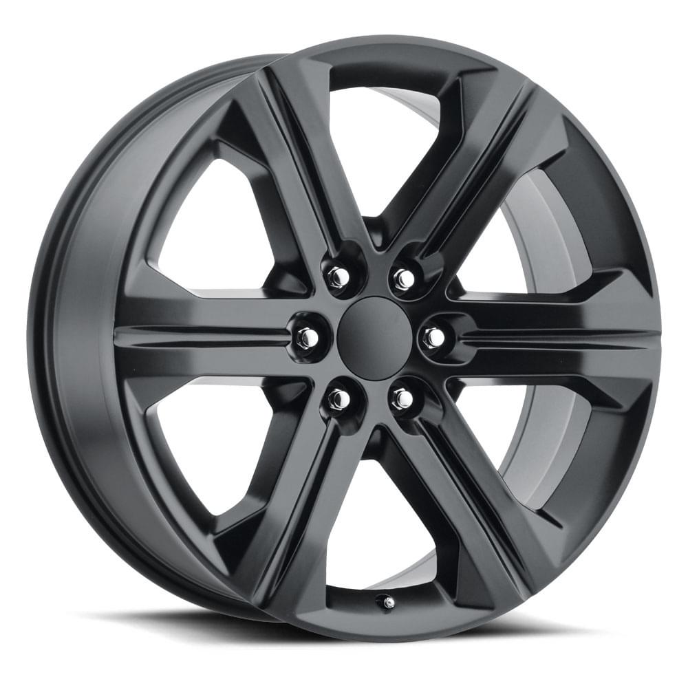 22X9 6x5.5 +24 HB 78.1 '18 SIERRA SATIN BLACK WITH CAP-SR1 Performance