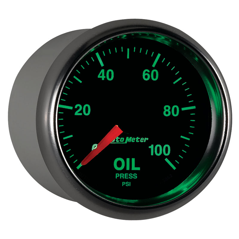 Autometer GS Series 2-1/16in Oil Pressure Gauge 100PSI Electric Full Sweep-SR1 Performance