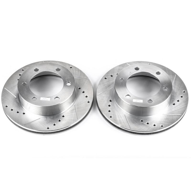 Power Stop 96-02 Toyota 4Runner Front Evolution Drilled & Slotted Rotors - Pair-SR1 Performance
