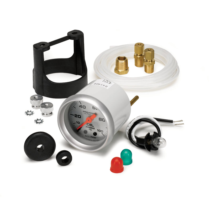 Autometer Ultra-Lite 52mm 0-100 PSI Mechanical Oil Pressure Gauge-SR1 Performance
