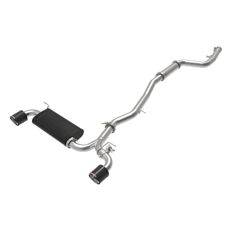 aFe POWER Takeda 2020 Toyota Supra L6-3.0L (t) 3in-2.5in 304 SS CB Exhaust Carbon Tips-SR1 Performance