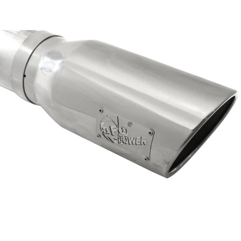 aFe Atlas Exhausts 5in DPF-Back Aluminized Steel Exhaust 2015 Ford Diesel V8 6.7L (td) Polished Tip-SR1 Performance