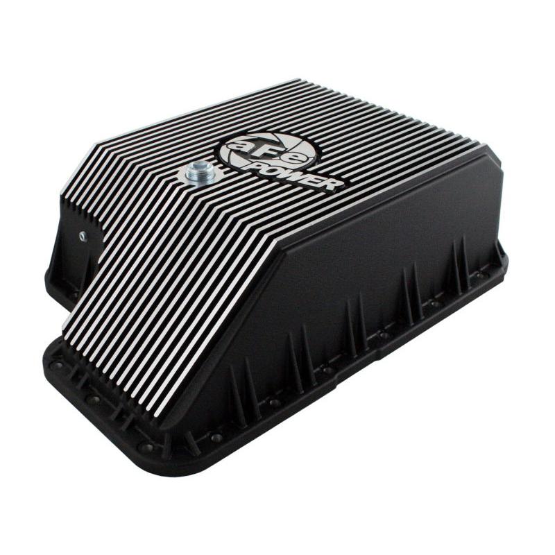 afe Transmission Pan (Black); Ford Diesel Trucks 03-10 V8-6.0/6.4L (td)-SR1 Performance