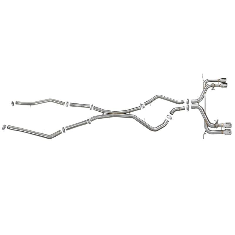 aFe MACH Force-Xp 3.5in. 304 SS C/B Exhaust w/o Muffler 15-18 BMW X5 M V8-4.4L (tt) - Polished Tip-SR1 Performance