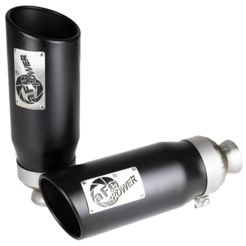 aFe MACH Force-XP 4-1/2in Steel OE Replacement Exhaust Tips - 2021+ Dodge Ram (5.7L V8) - Black-SR1 Performance