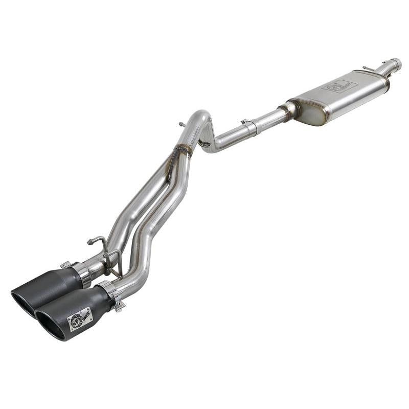 aFe Rebel Series Cat-Back 2.5in Dual Center Exit SS Exhaust w/ Black Tips 07-14 Jeep Wrangler V6-SR1 Performance