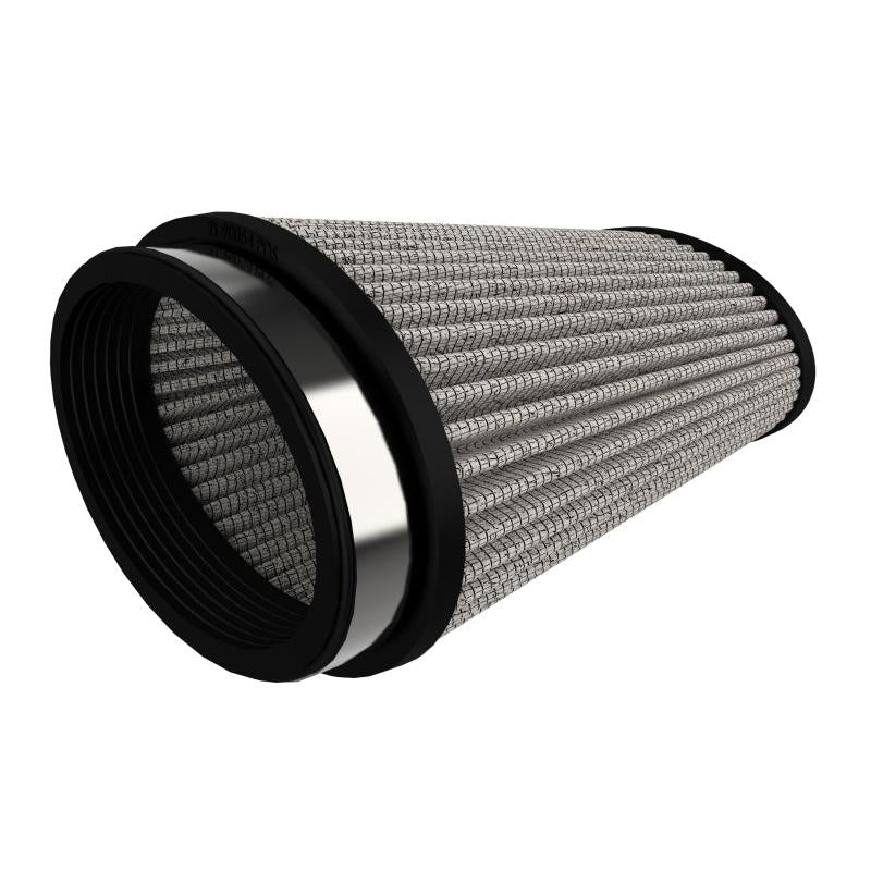aFe Magnum (3x4-3/4)in Flange ID x (4x5-3/4)in Base x (2-1/2x4-1/4) FLOW Pro DRY S Air Filter (Pair)-SR1 Performance