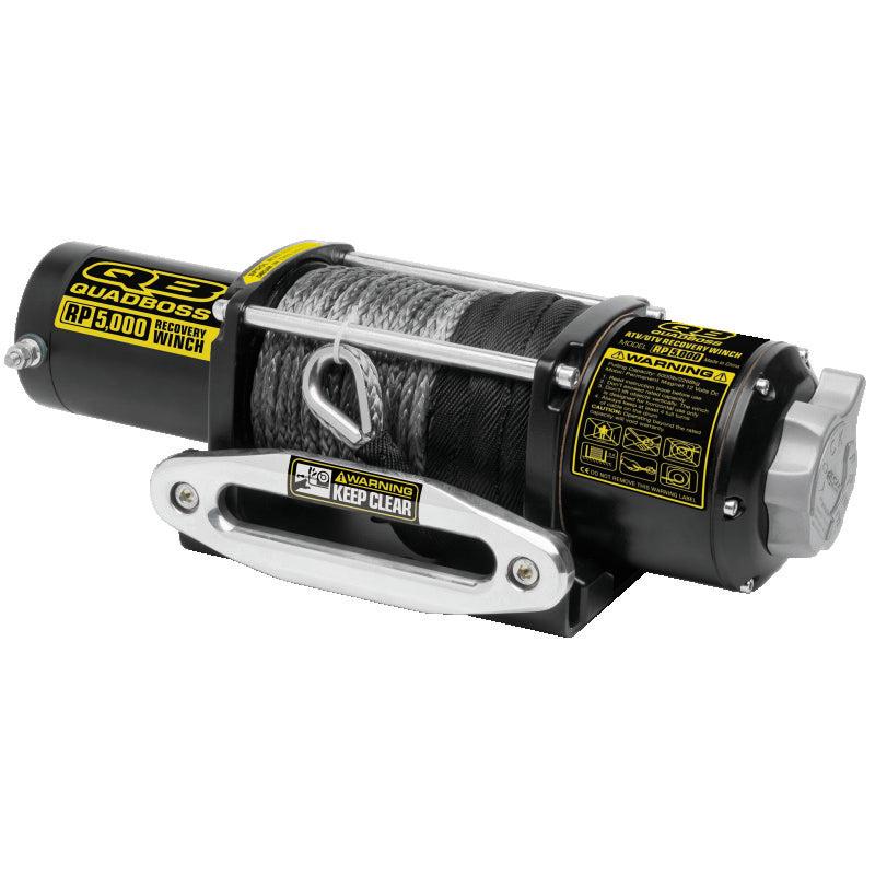 QuadBoss 5000 lb Winch with 50 ft. Wire Cable - Heavy-Duty Powersports Winch
