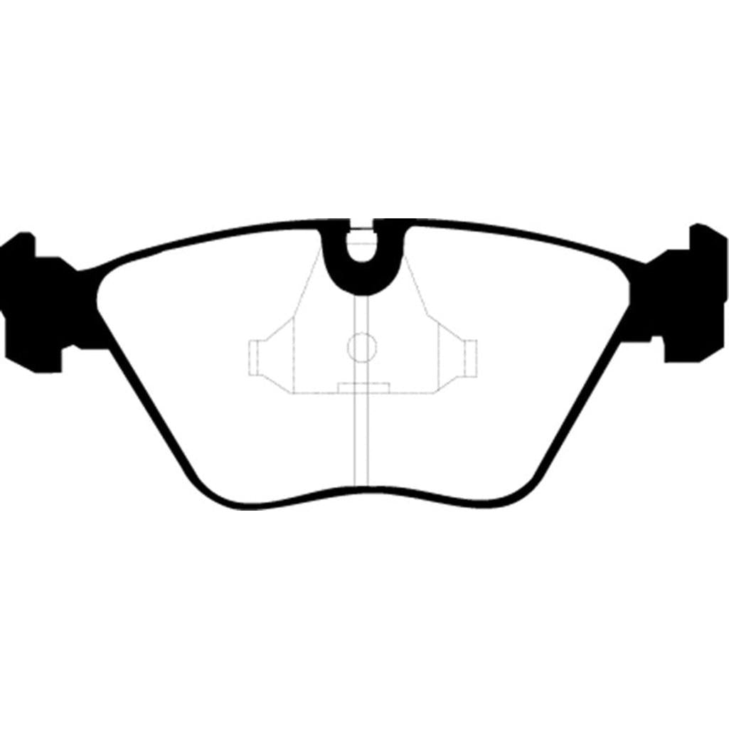EBC Greenstuff 2000 Series Sport Brake Pads for Audi 200 and Jaguar XJ8 – Front, Part Number DP2689/2