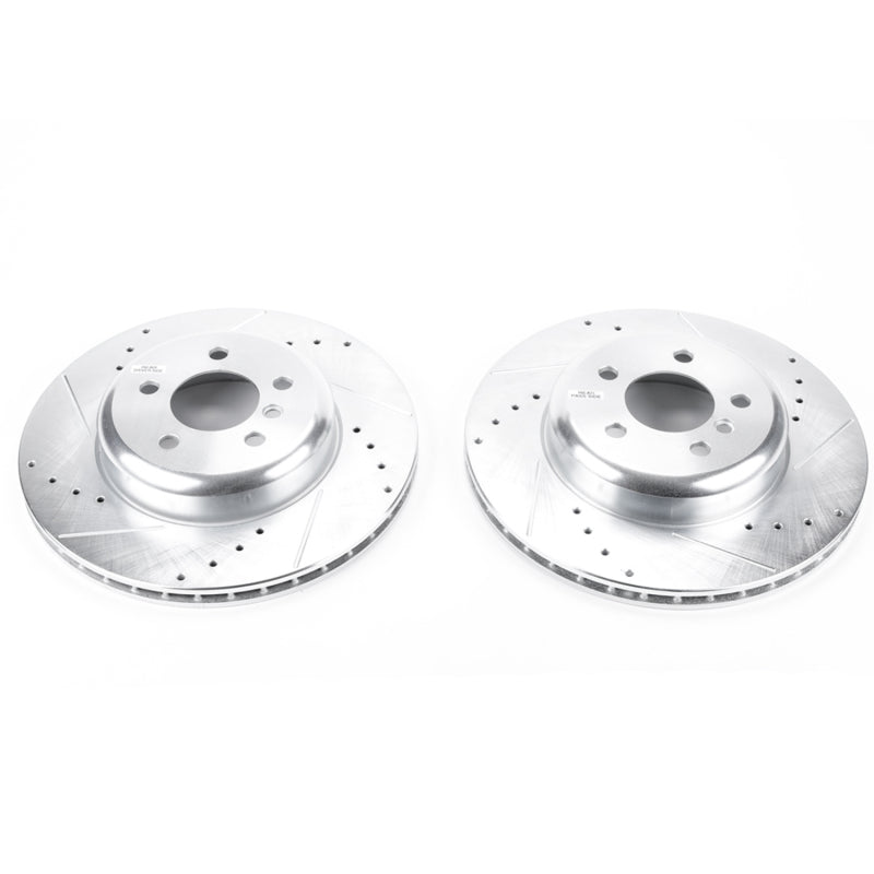 Power Stop 16-18 BMW 320i xDrive Rear Evolution Drilled & Slotted Rotors - Pair-SR1 Performance