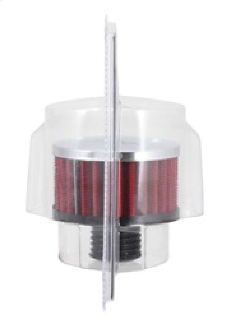 K&N .5in Flange ID x 3in OD x 3.25in H Rubber Base Crankcase Vent Filter-SR1 Performance