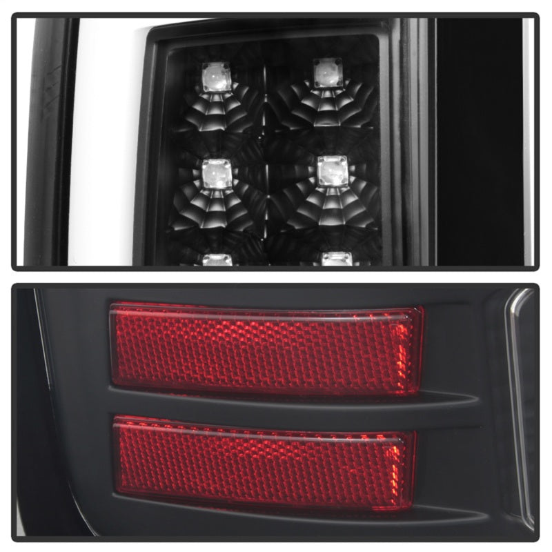 Spyder 07-13 GMC Sierra 1500 V2 Light Bar LED Tail Lights - Black (ALT-YD-GS07V2-LBLED-BK)-SR1 Performance