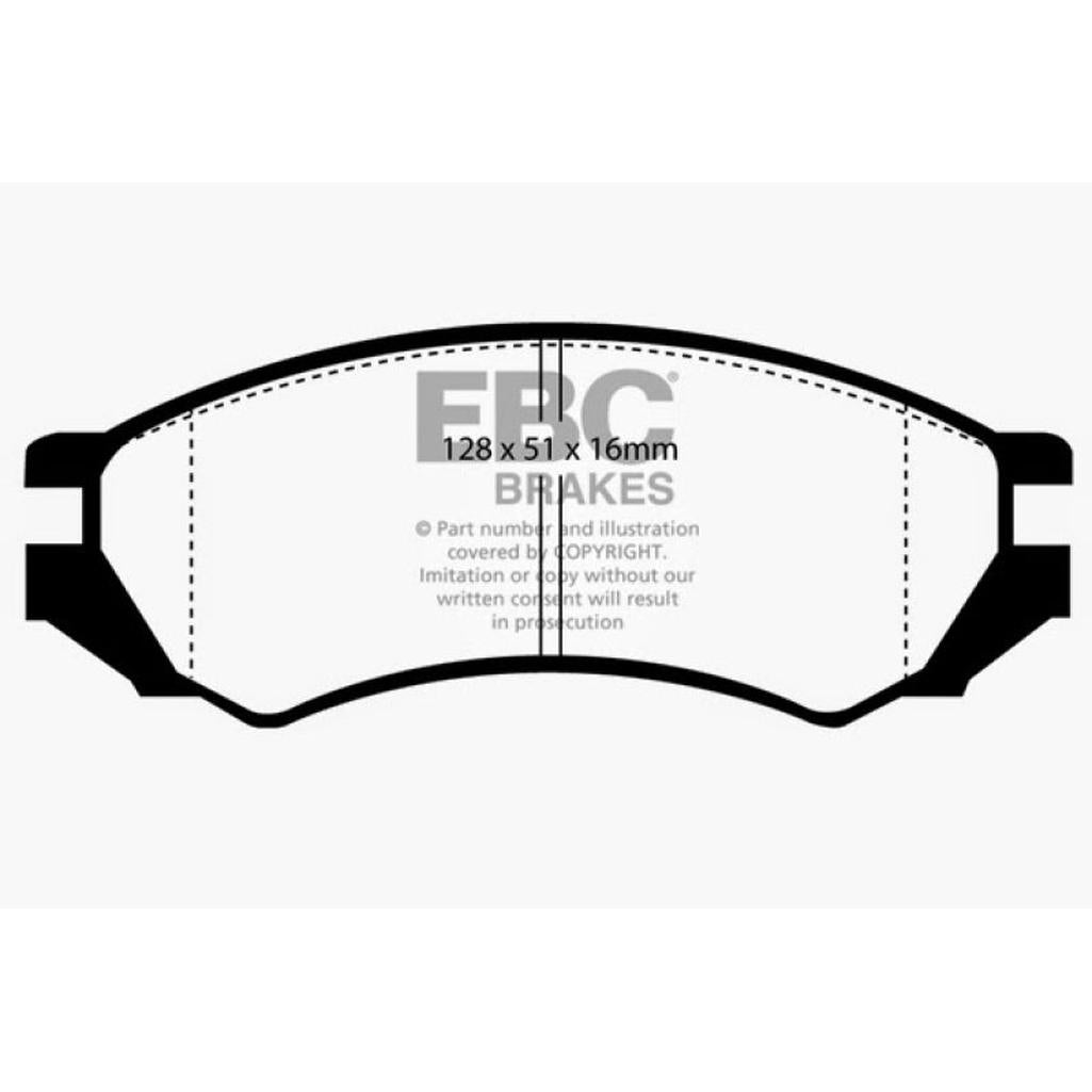 EBC Yellowstuff Front Brake Pads for Nissan Sentra and Saturn SC - Part No. DP4839R