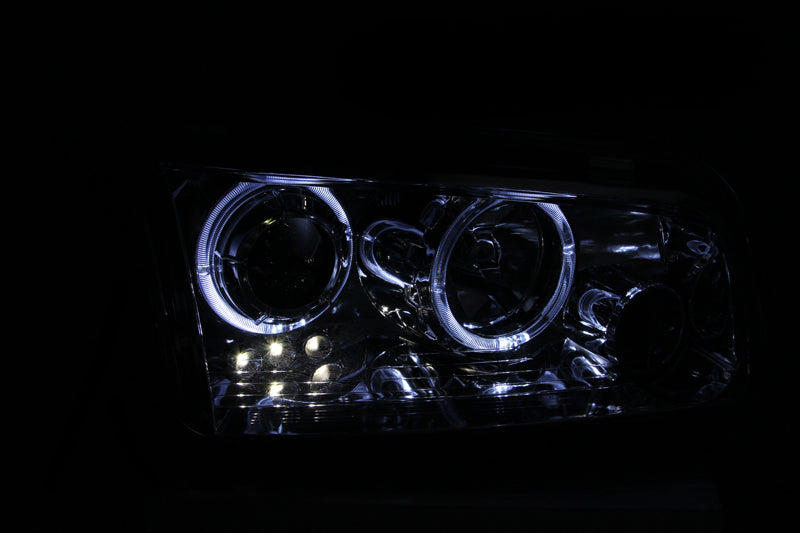 ANZO 2006-2010 Dodge Charger Projector Headlights w/ Halo Chrome-SR1 Performance