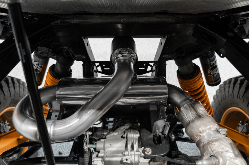 MBRP 21-22 Can-Am Commander 1000R Slip On Exhaust Center Exit - Performance Series-SR1 Performance