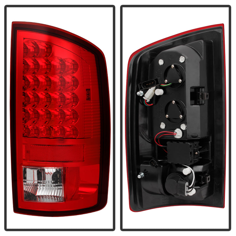 Spyder Dodge Ram 07-08 1500/Ram 07-09 2500/3500 LED Tail Lights Red Clear ALT-YD-DRAM06-LED-RC-SR1 Performance