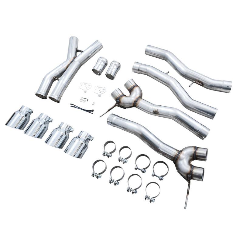 AWE Track Edition Catback Exhaust for BMW G8X M3/M4 - Chrome Silver Tips-SR1 Performance