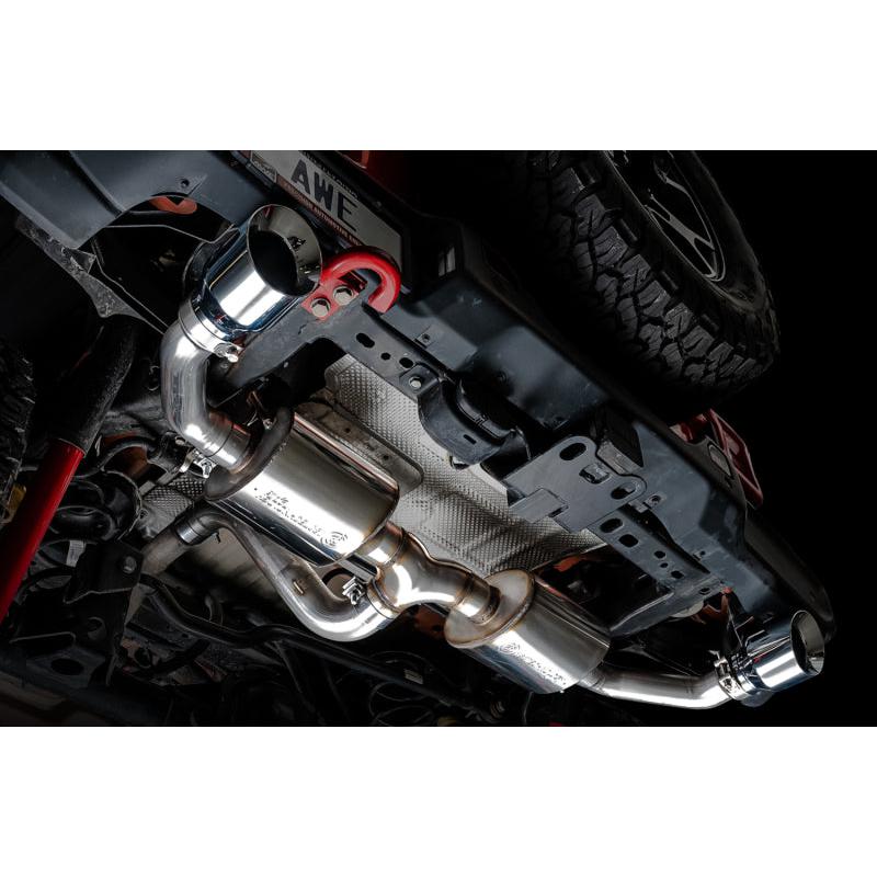 AWE Tuning 2018+ Jeep Wrangler JL/JLU Tread Edition Axle-Back Dual Exhaust - Chrome Silver Tips-SR1 Performance