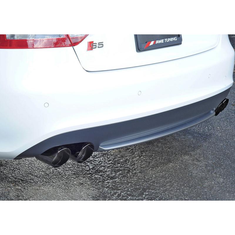 AWE Tuning B8 / B8.5 S5 Cabrio Touring Edition Exhaust - Non-Resonated - Diamond Black Tips-SR1 Performance