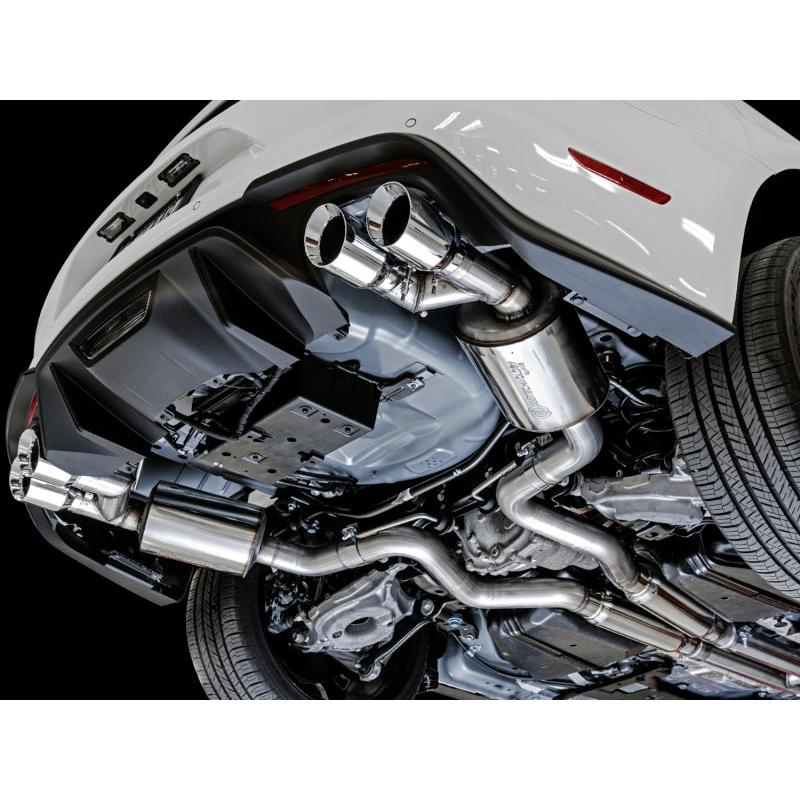 AWE Tuning 2018+ Ford Mustang GT (S550) Cat-back Exhaust - Touring Edition (Quad Chrome Silver Tips)-SR1 Performance