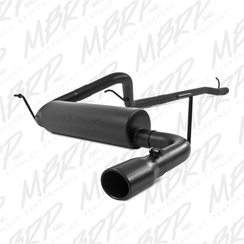 MBRP 12 Jeep Wrangler/ Rubicon 3.6L Cat Back Single Rear Exit Black Exhaust-SR1 Performance