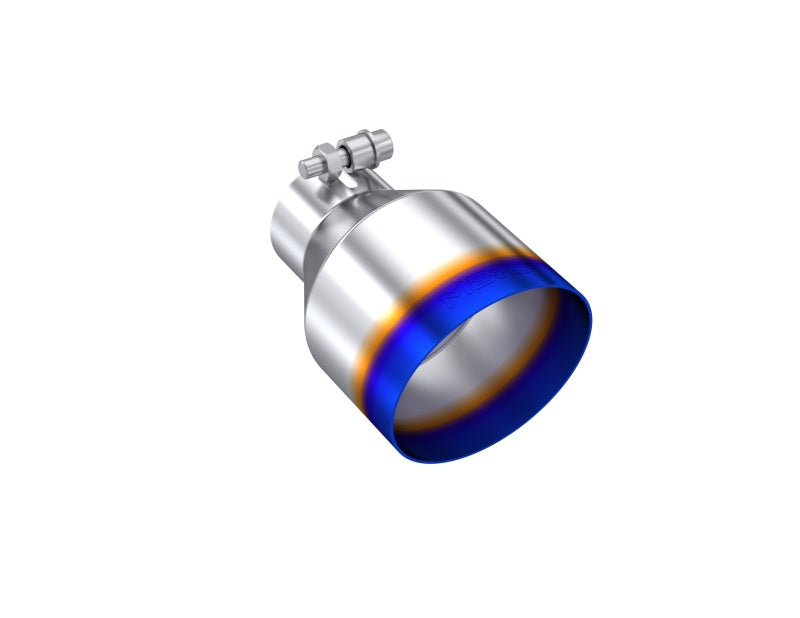 MBRP Universal Burnt SS Tip 2.5in ID / 4.5in OD Out / 6.5in Length Angle Cut Single Wall-SR1 Performance
