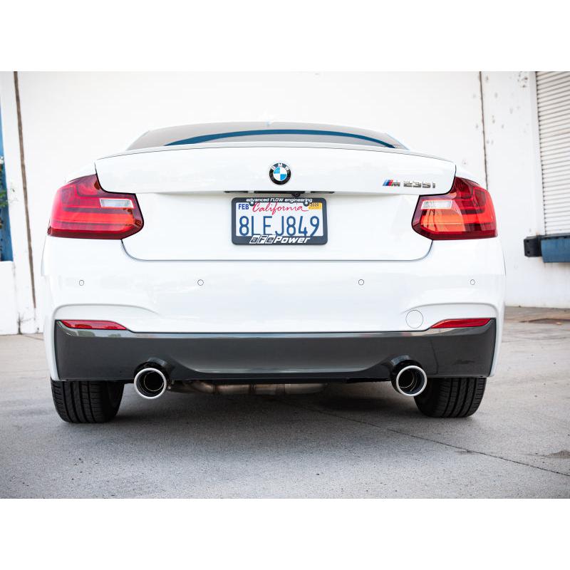 aFe MACHForce XP 3in to 2.5in 304 SS Cat-Back Exhaust w/ Polished Tips 14-16 BMW M235i-SR1 Performance